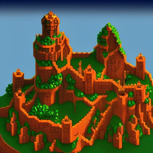 Pixel Mountain Range