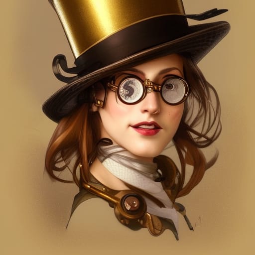 Top Hat Steampunk Lady