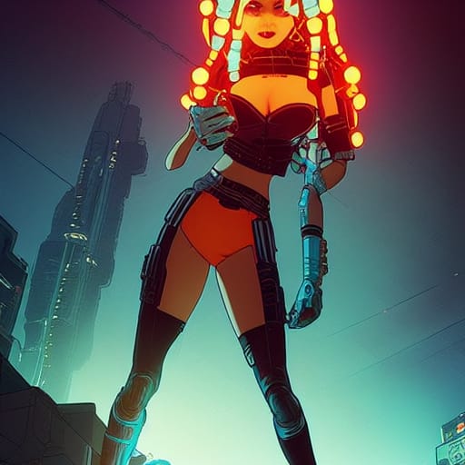 Cyberpunk Cyborg Girl