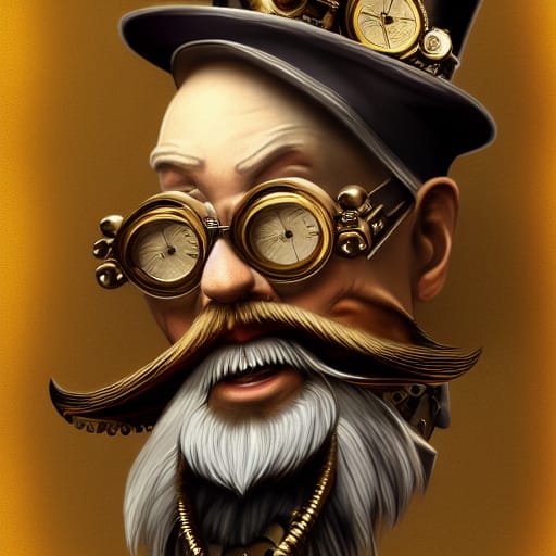 Clock Glasses Steampunk Man