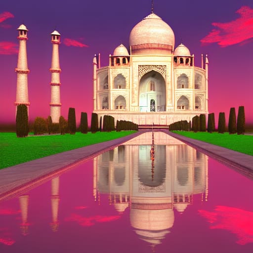 Evening at Taj Mahal