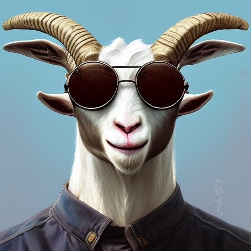 Cool Goat With Shades