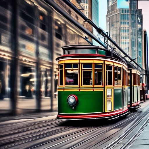 Green Trolley Car