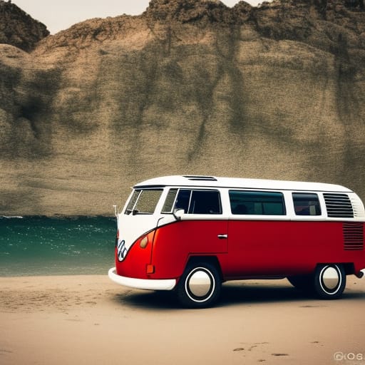 Red Volkswagen Bus