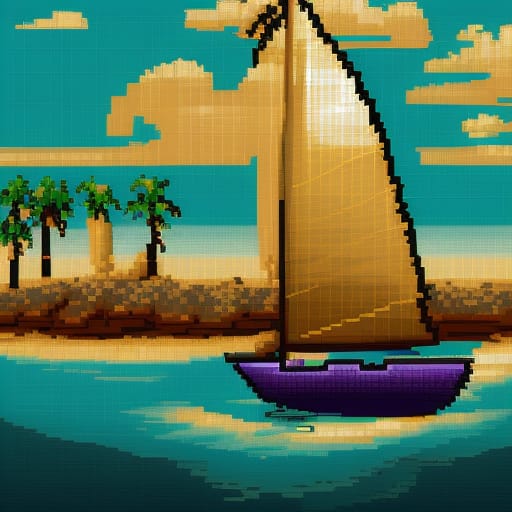 Pixel Sailboat