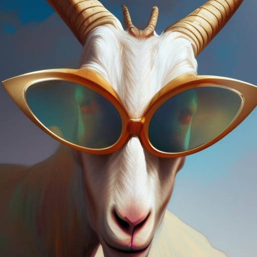 Goat With Big Shades