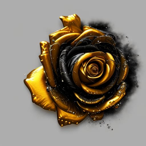 Black & Gold Rose