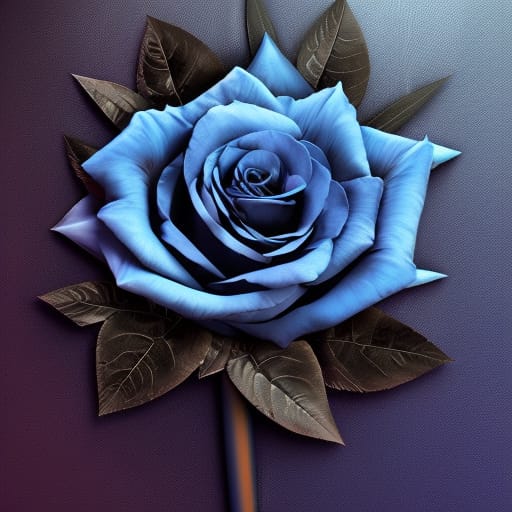 Black & Light Blue Rose