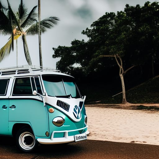 Bus on The Beach