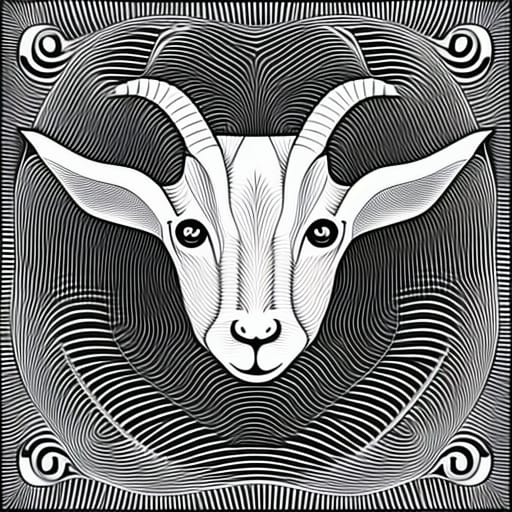 White Psychedelic Goat