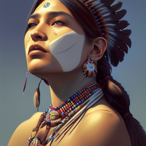 Native American Woman Portrait