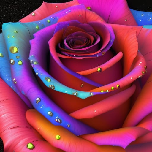 Colorful Sparkle Rose