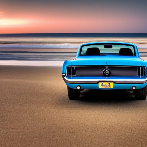 Mustang at The Beach