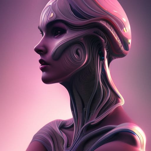 Purple Alien Woman