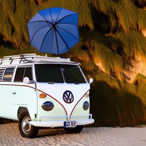 White Bus on The Beach