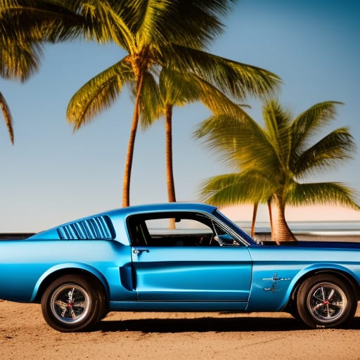 Mustang on The Beach