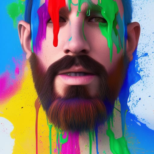 Man Covered in Paint