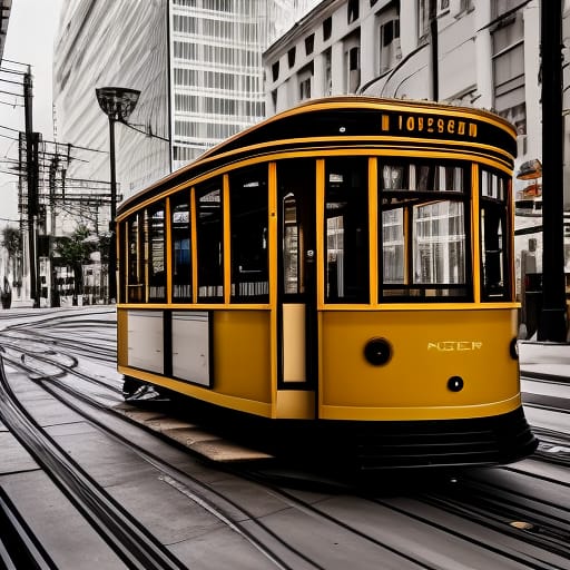 Yellow Trolley Car