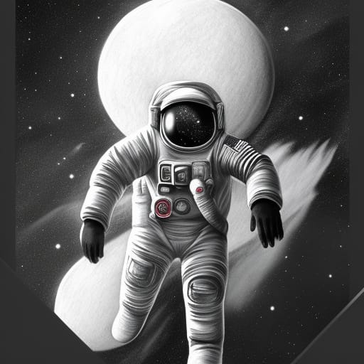 B&W Spaceman