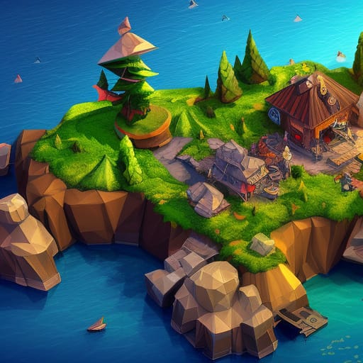 Ocean Island Home Scene