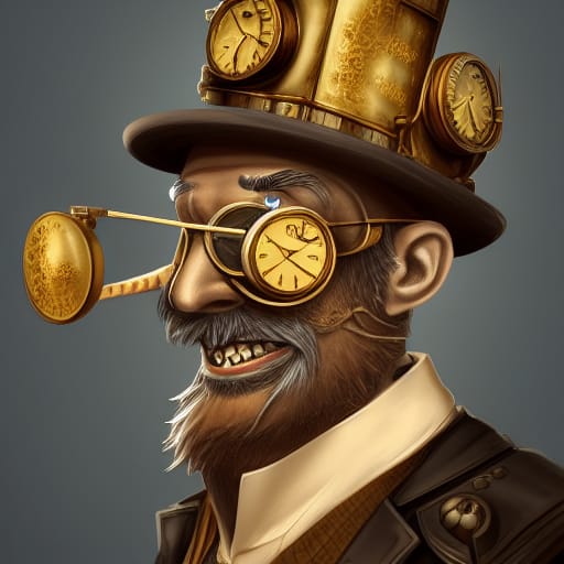 Gold Hat Steampunk Man