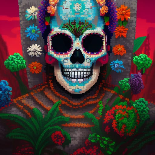 Decorated Skull Garden