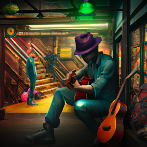 Subway Guitar Man