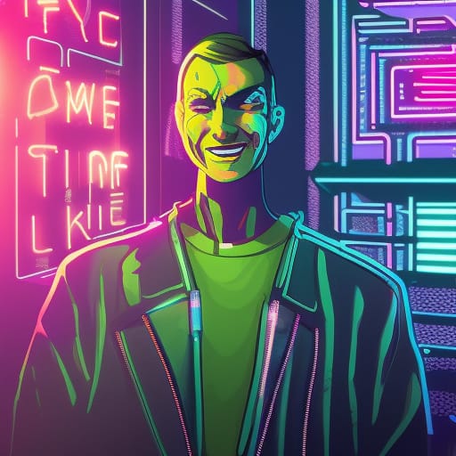 Cyberpunk Alley Man