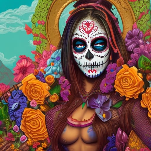 Day of The Dead Woman