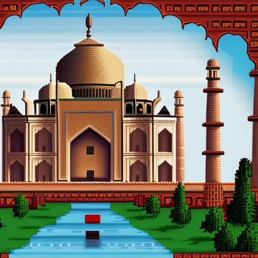 Pixel Taj Mahal Sunrise