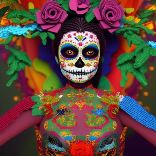 Day of The Dead Woman