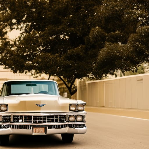 Classic Yellow Cadillac