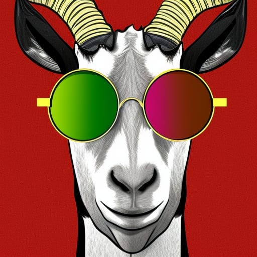 Goat With 3D Type Shades