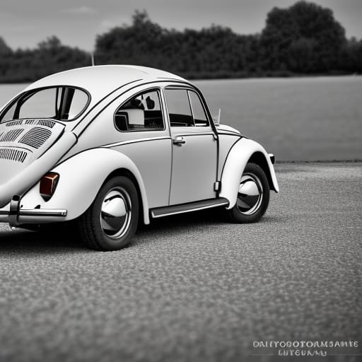 B&W Volkswagen Beetle