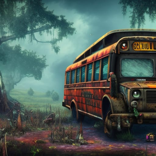 Overgrown Schoolbus