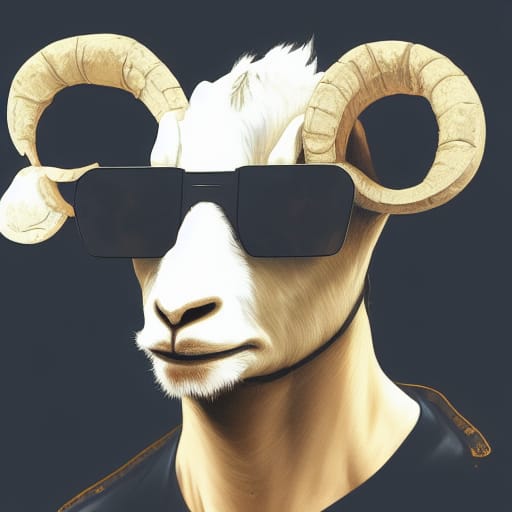 Goat With Black Shades