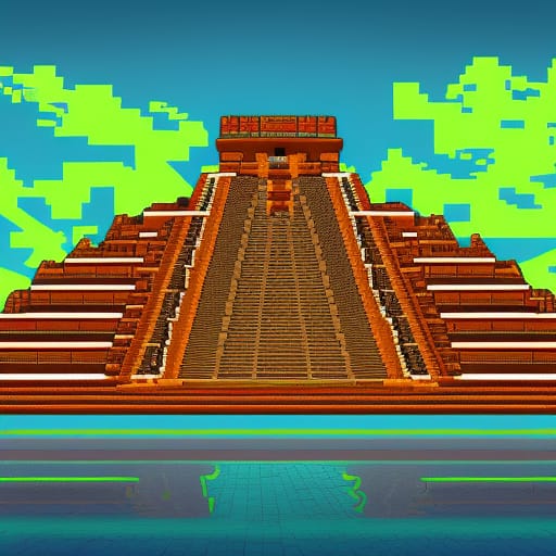 Pixel Mayan Pyramid