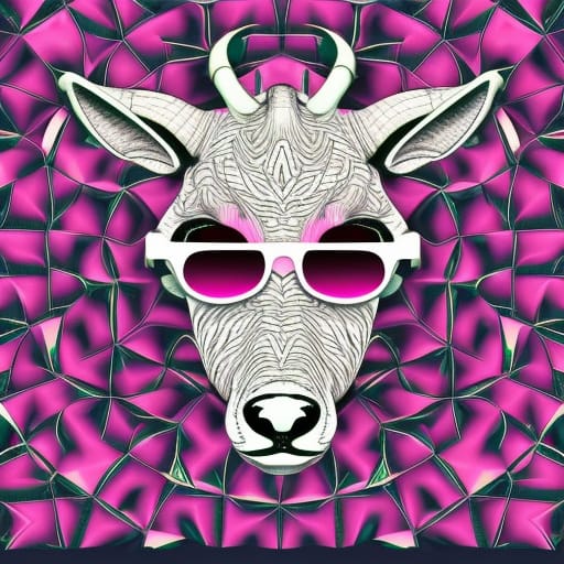 Pink Psychedelic Goat