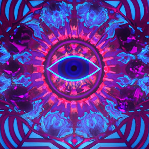 Purple All-Seeing Eye