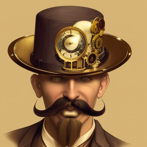 Moustache Steampunk Man