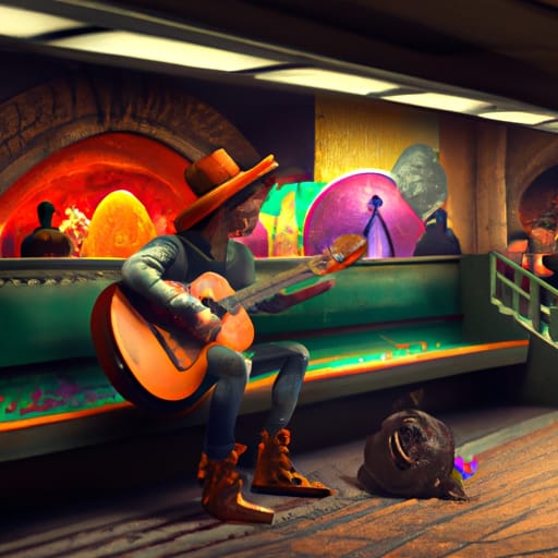 Guitar Guy on The Subway