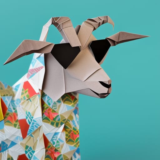 Origami Goat With Shades