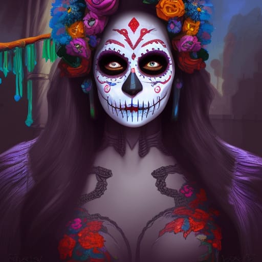 Day of The Dead Woman