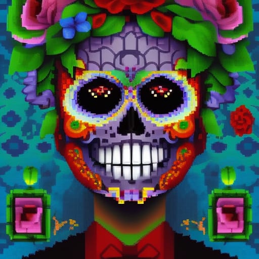 Pixel Skull Man