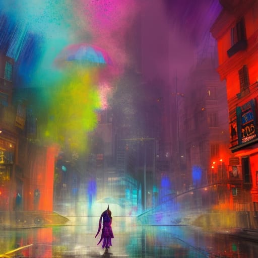 Colorful Paint Mist