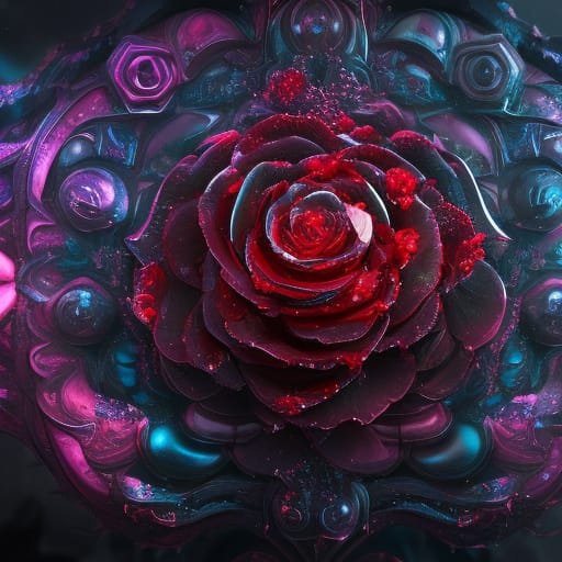 Dark Red & Pink Rose