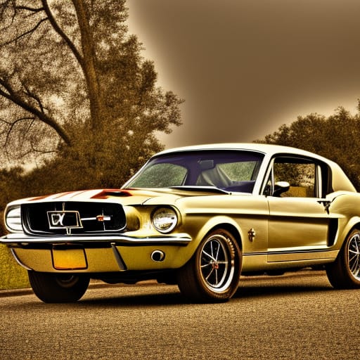 Classic Yellow Mustang