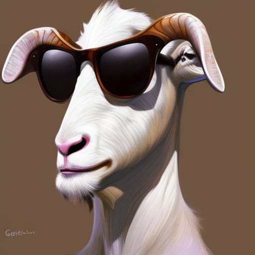 Chill Goat With Shades