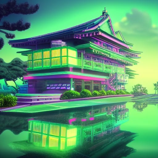 Futuristic Japanese Castle